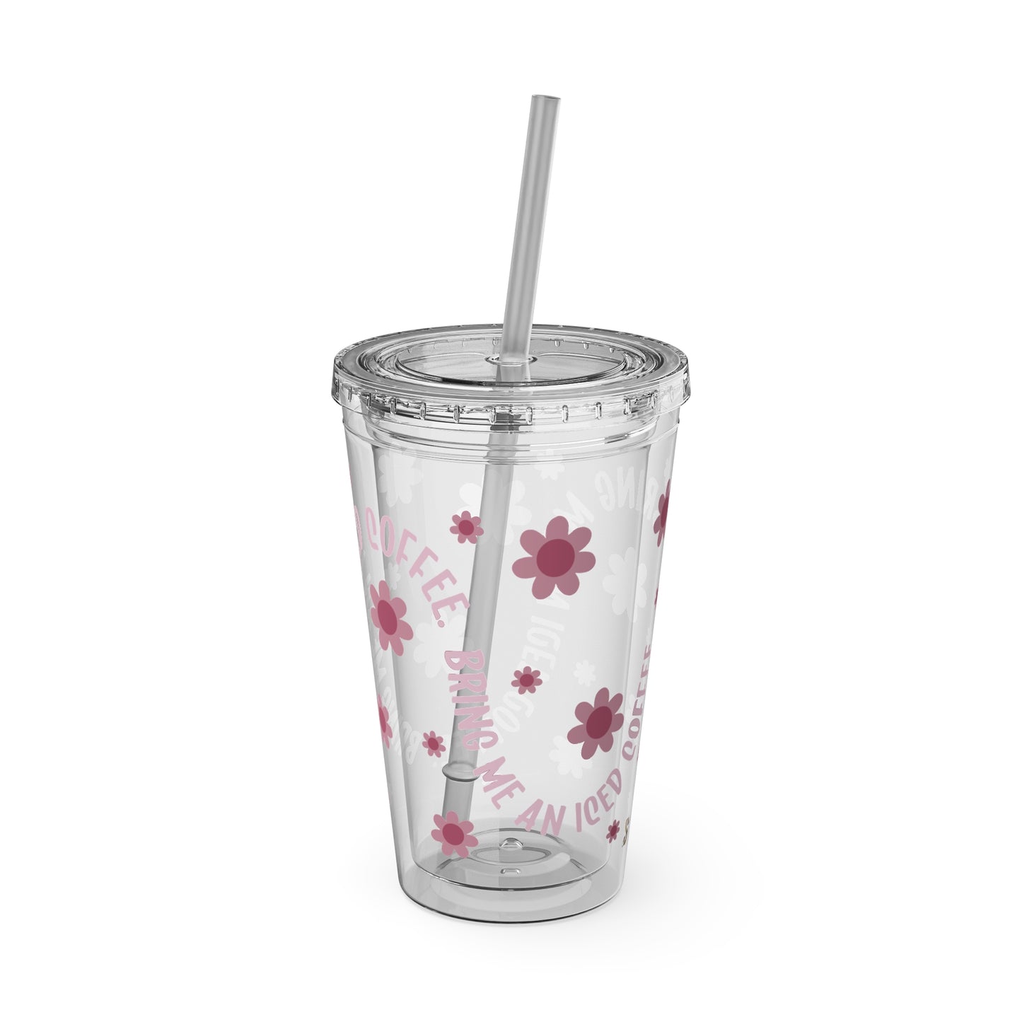 Bring Me an Iced Coffee Tumbler with Straw, 16oz