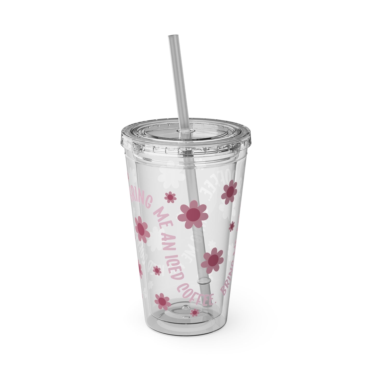 Bring Me an Iced Coffee Tumbler with Straw, 16oz