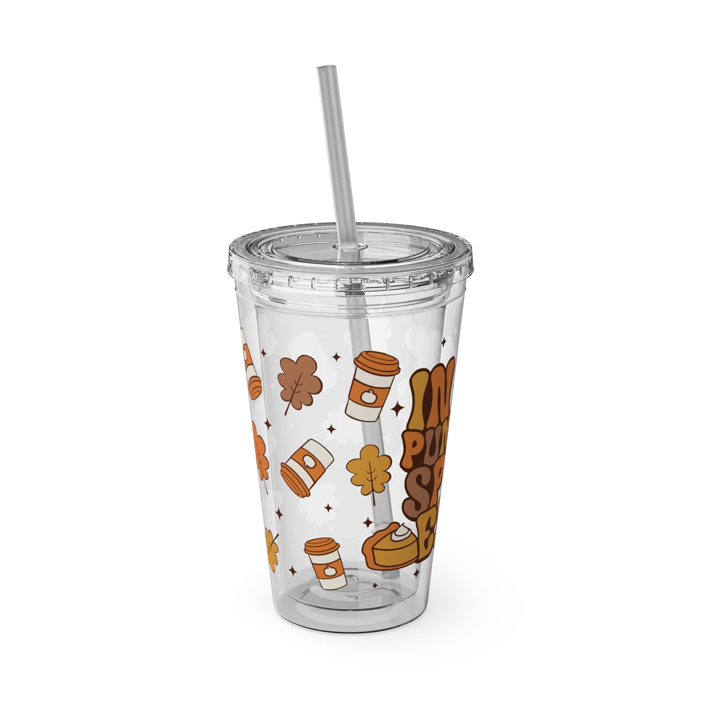 Pumpkin Spice Era Tumbler with Straw, 16oz