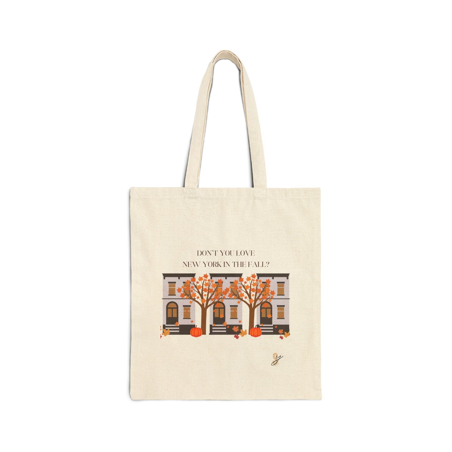 NY in The Fall Cotton Canvas Tote Bag